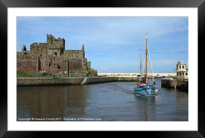 Peel Harbour, Isle of Man Framed Mounted Print by Howard Corlett