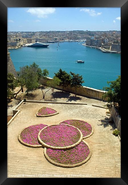 Grand Harbour, Valletta Framed Print by Howard Corlett