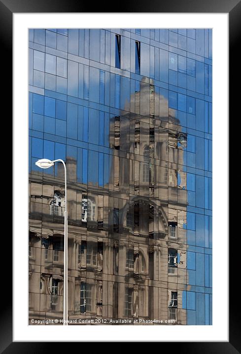 Liverpool fragmented Framed Mounted Print by Howard Corlett