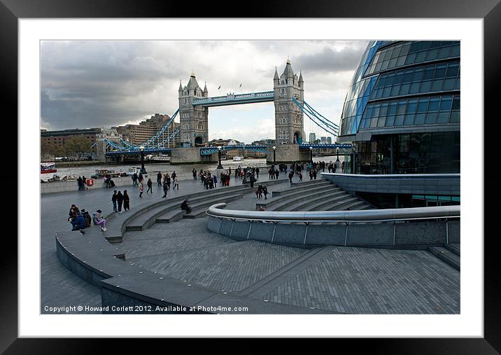 Tower Bridge and City Hall Framed Mounted Print by Howard Corlett