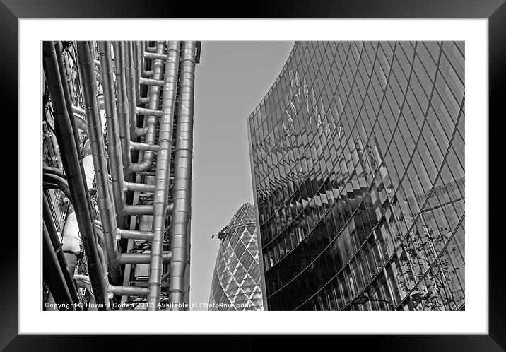 City of London architecture Framed Mounted Print by Howard Corlett