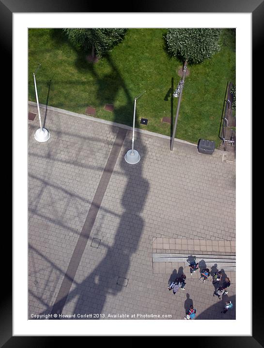 Echo Wheel Shadow Framed Mounted Print by Howard Corlett