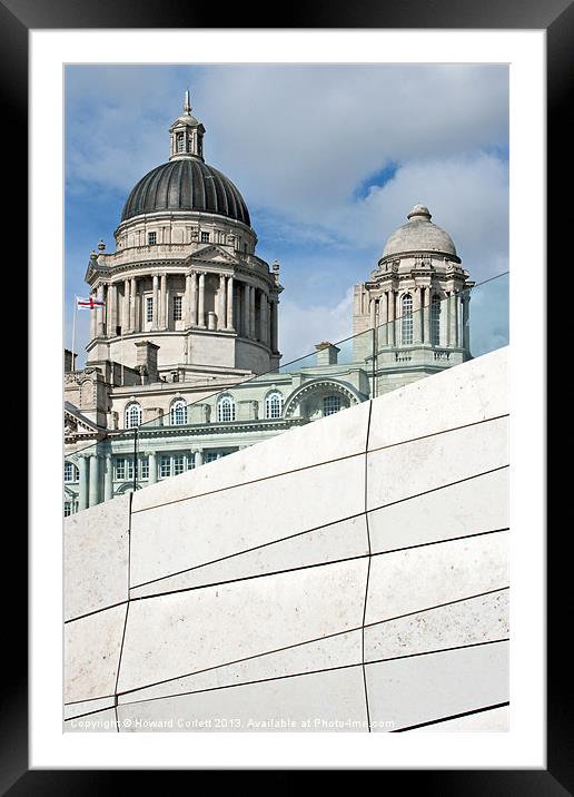 Liverpool Old and New Framed Mounted Print by Howard Corlett
