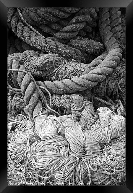 Tangled rope Framed Print by Howard Corlett