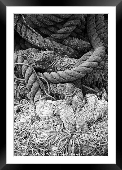 Tangled rope Framed Mounted Print by Howard Corlett
