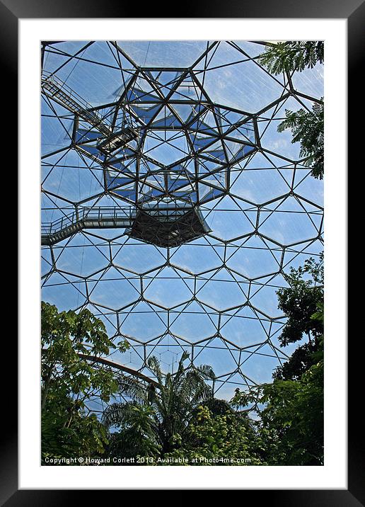 Eden Project Hexagons Framed Mounted Print by Howard Corlett