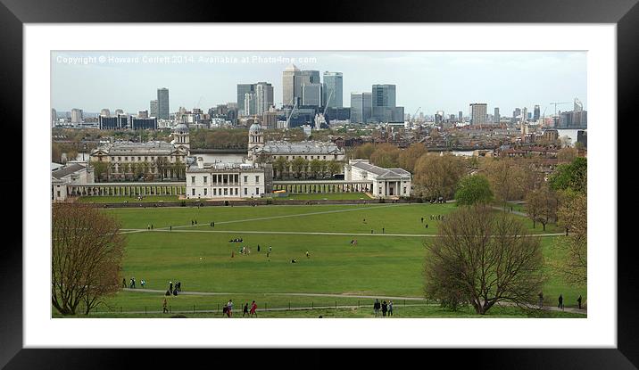 Greenwich Panorama Framed Mounted Print by Howard Corlett