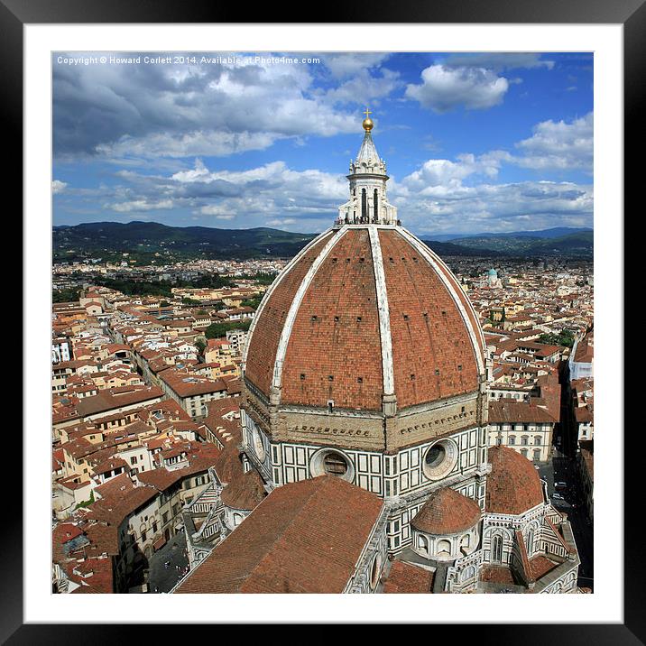 The Duomo Florence panorama Framed Mounted Print by Howard Corlett