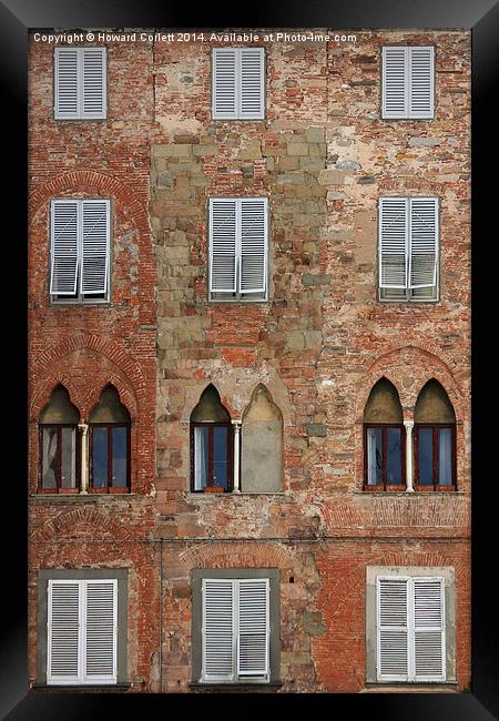 Windows and shutters Framed Print by Howard Corlett