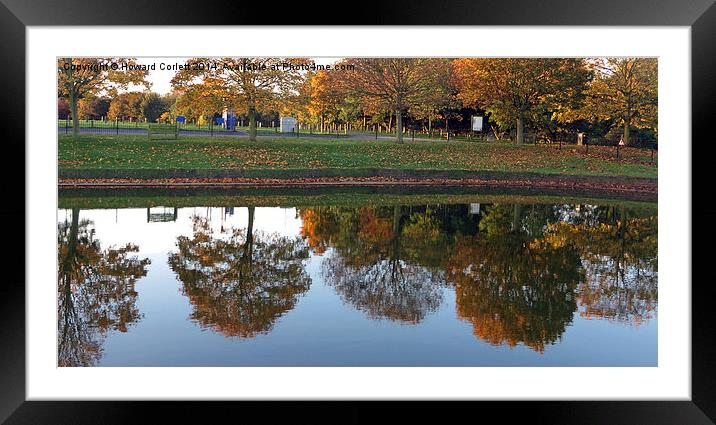 Autumn reflection  Framed Mounted Print by Howard Corlett