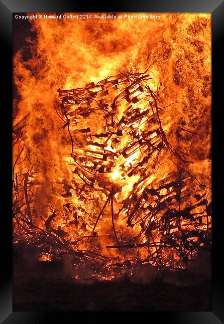 Bonfire!  Framed Print by Howard Corlett