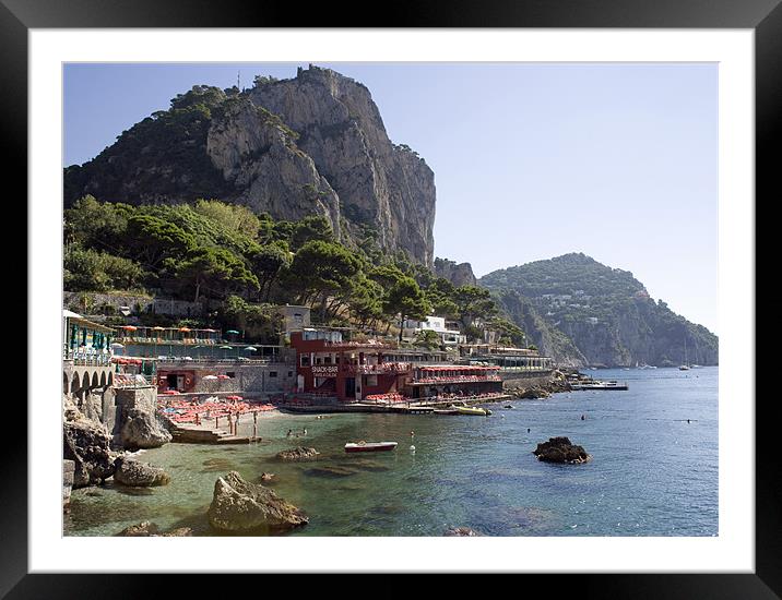 Marina Piccola, Capri Framed Mounted Print by Howard Corlett