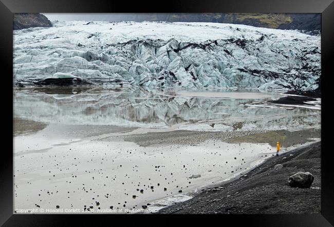 Sólheimajökull glacier  Framed Print by Howard Corlett
