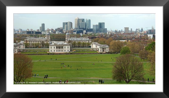 Greenwich panorama Framed Mounted Print by Howard Corlett