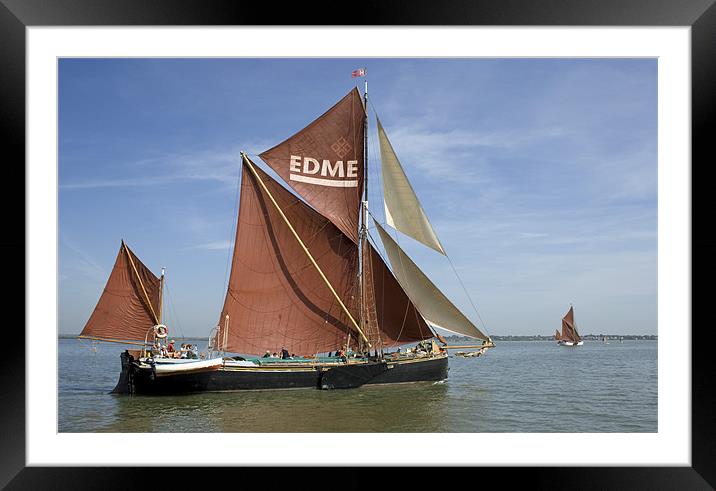 Thames Barge Edme Framed Mounted Print by Howard Corlett