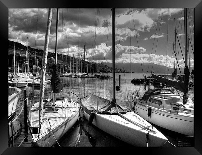 Lake Geneva Boats Framed Print by Gary Miles