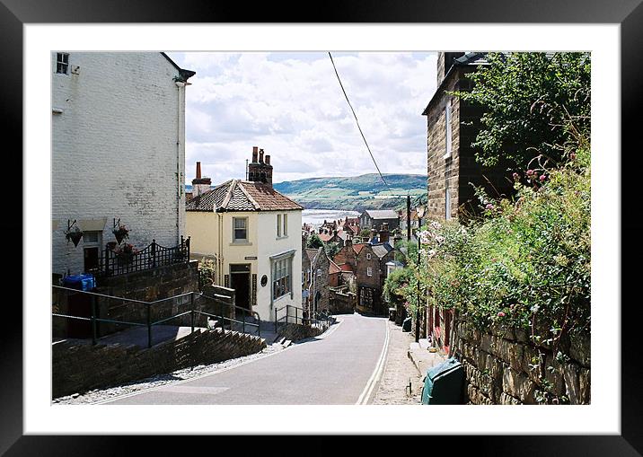 Steep Village Framed Mounted Print by Paul Heslop