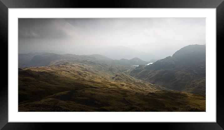 High Raise to Stickle Tarn Framed Mounted Print by Simon Wrigglesworth