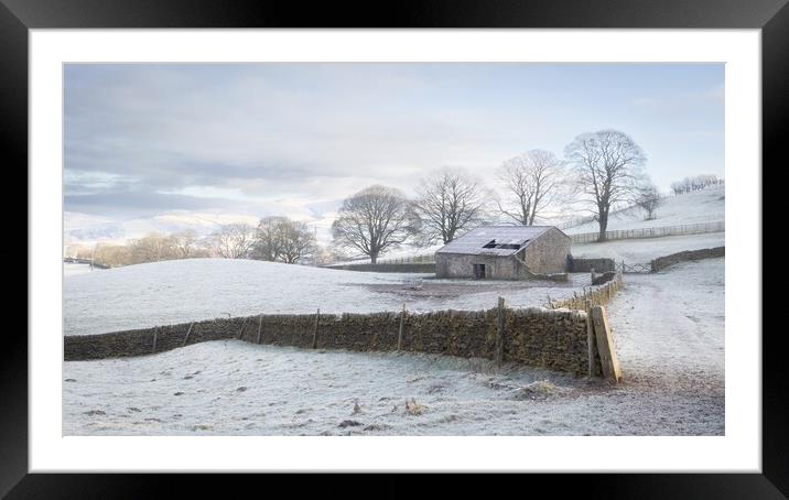 Yorkshire Winter Framed Mounted Print by Simon Wrigglesworth