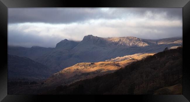 The Langdale Pikes Framed Print by Simon Wrigglesworth