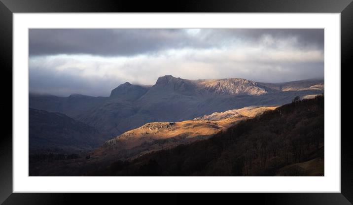 The Langdale Pikes Framed Mounted Print by Simon Wrigglesworth