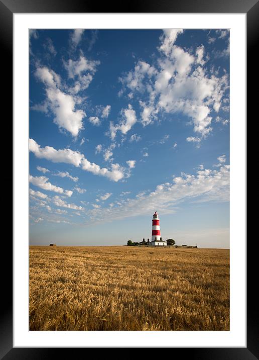 Happisburgh Lighthouse - Summer Framed Mounted Print by Simon Wrigglesworth