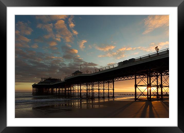 Dawn Pier Framed Mounted Print by Simon Wrigglesworth