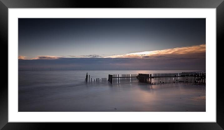 Norfolk beach sunrise Framed Mounted Print by Simon Wrigglesworth