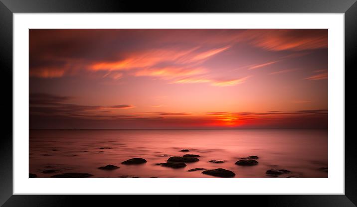 Hunstanton Sunset Framed Mounted Print by Simon Wrigglesworth