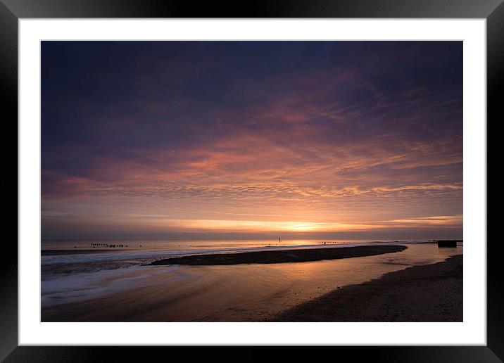 Chasing the night Framed Mounted Print by Simon Wrigglesworth