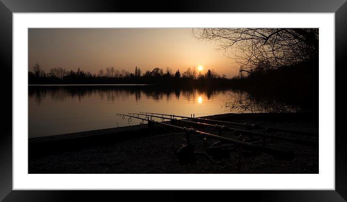 Sunset on the Lake Framed Mounted Print by Simon Wrigglesworth