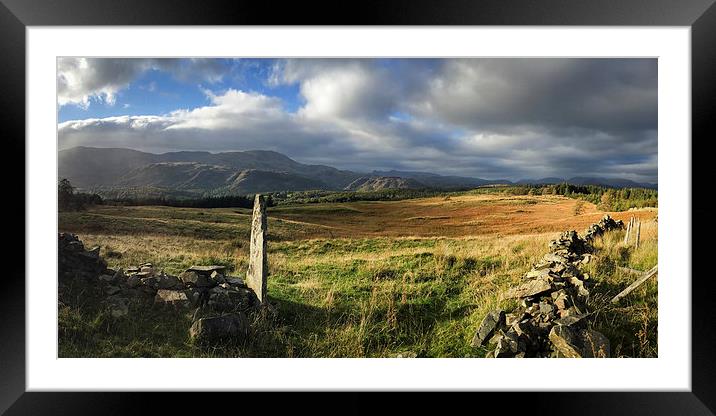 Coniston Fells Framed Mounted Print by Simon Wrigglesworth