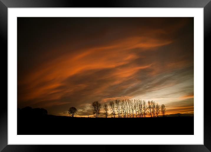 Moody Sunset Framed Mounted Print by Simon Wrigglesworth