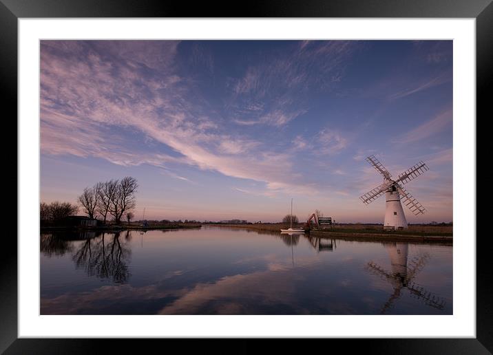 Thurne windmill Framed Mounted Print by Simon Wrigglesworth