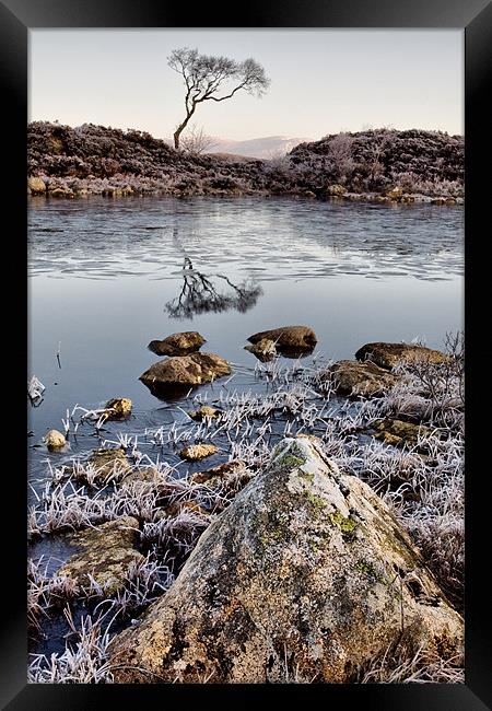 Rannoch Winter Scene Framed Print by Simon Wrigglesworth