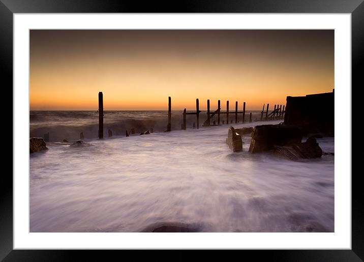 Ghost tide Framed Mounted Print by Simon Wrigglesworth