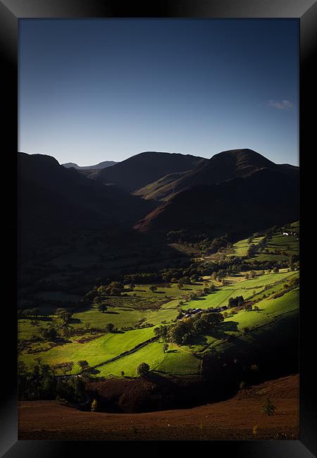 Light in the Valley Framed Print by Simon Wrigglesworth