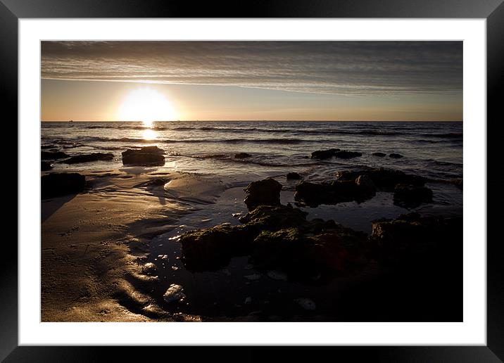Sunset - Hunstanton Framed Mounted Print by Simon Wrigglesworth