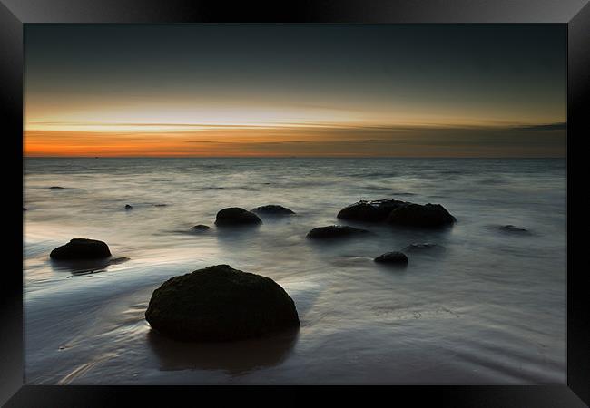 Afterglow - Sunset Hunstanton Framed Print by Simon Wrigglesworth