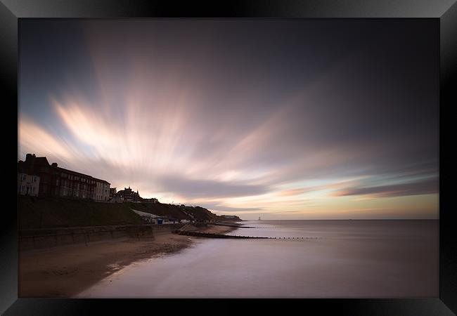 Cromer sunset Framed Print by Simon Wrigglesworth