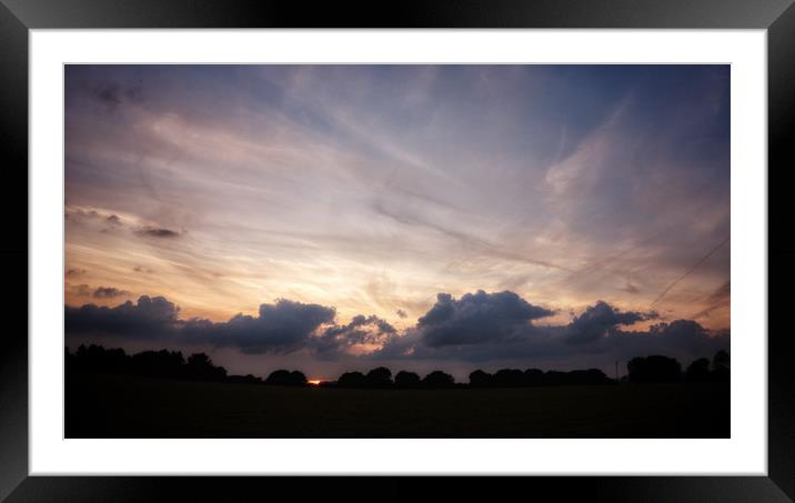 Autumn Skies Framed Mounted Print by Simon Wrigglesworth