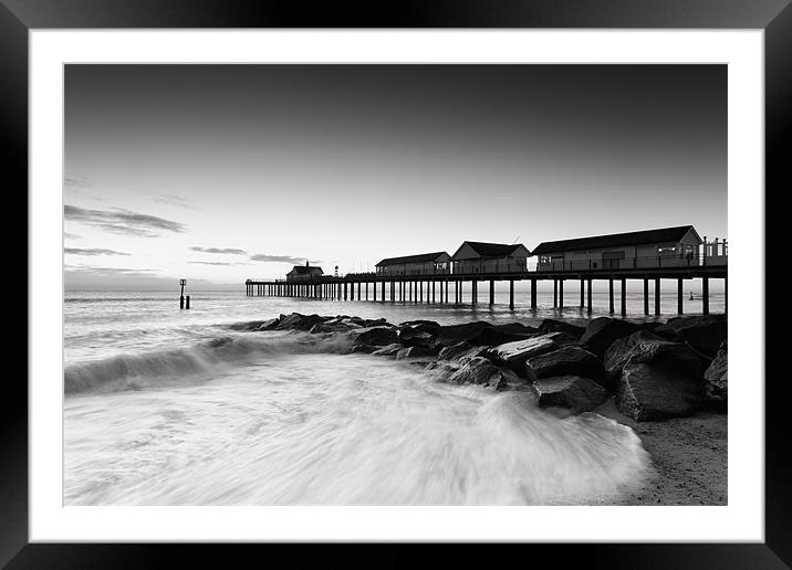 Pier Framed Mounted Print by Simon Wrigglesworth