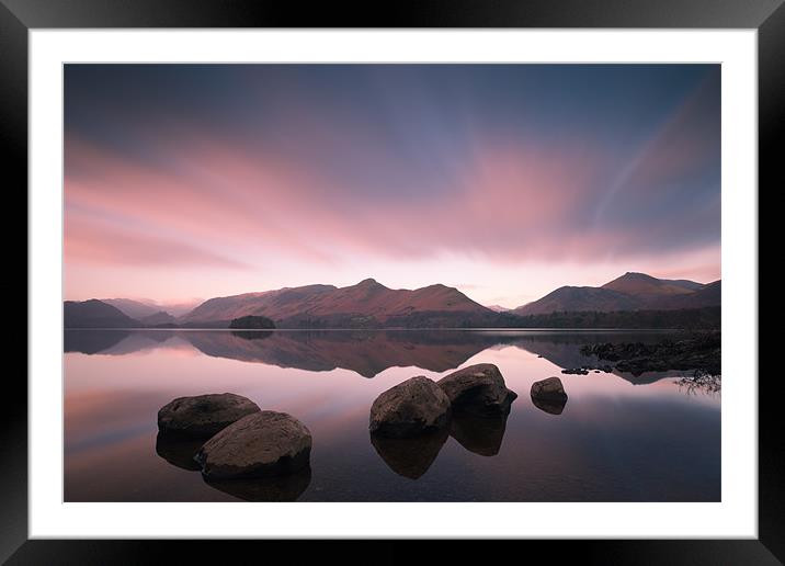 Causey Pike and Cat Bells Framed Mounted Print by Simon Wrigglesworth