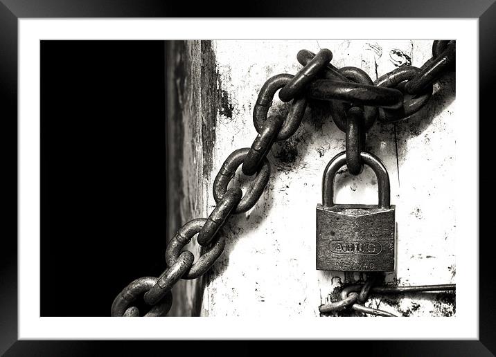Locked out or in? Framed Mounted Print by Simon Wrigglesworth