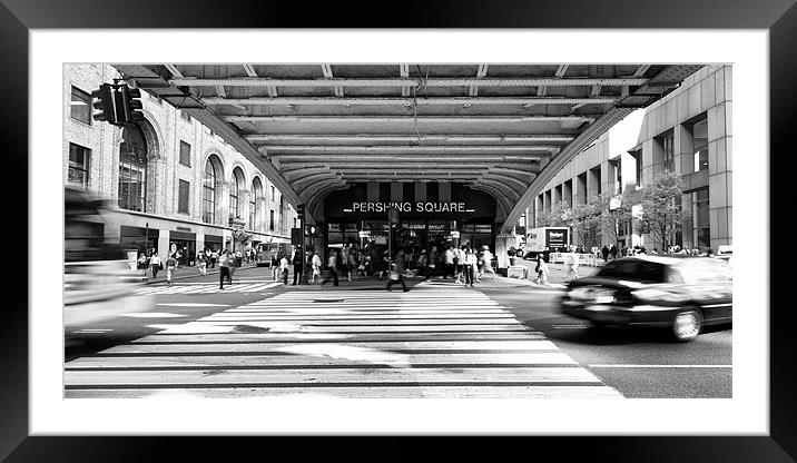 Pershing Square - NYC Framed Mounted Print by Simon Wrigglesworth