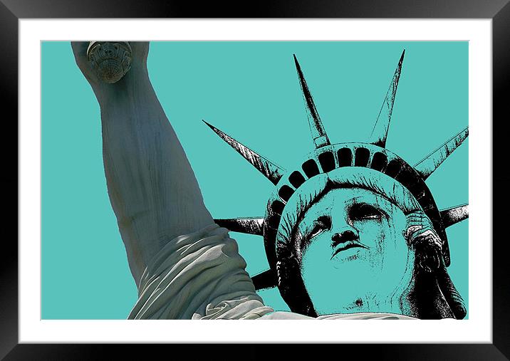Statue of Liberty Framed Mounted Print by Tony Watson