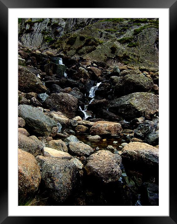 Stepping stones over Dungeon Ghyll Framed Mounted Print by Tony Watson