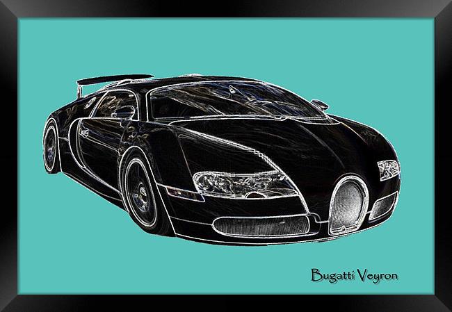 Bugatti Veyron sports car Framed Print by Tony Watson