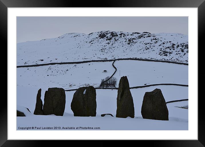 5. Swinside Stone Circle (Winter) Framed Mounted Print by Paul Leviston
