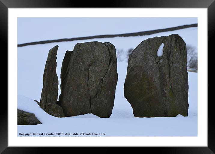  Swinside Stone Circle (Winter) Framed Mounted Print by Paul Leviston